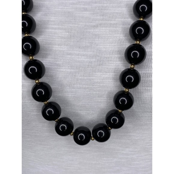 Monet 30” Black Bead Necklace - Picture 2 of 4